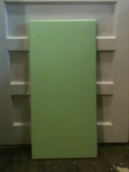 Lime twist on cabinet door