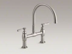 Our beautiful new brushed stainless steel kitchen faucet
