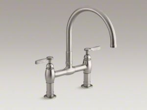 Our beautiful new brushed stainless steel kitchen faucet