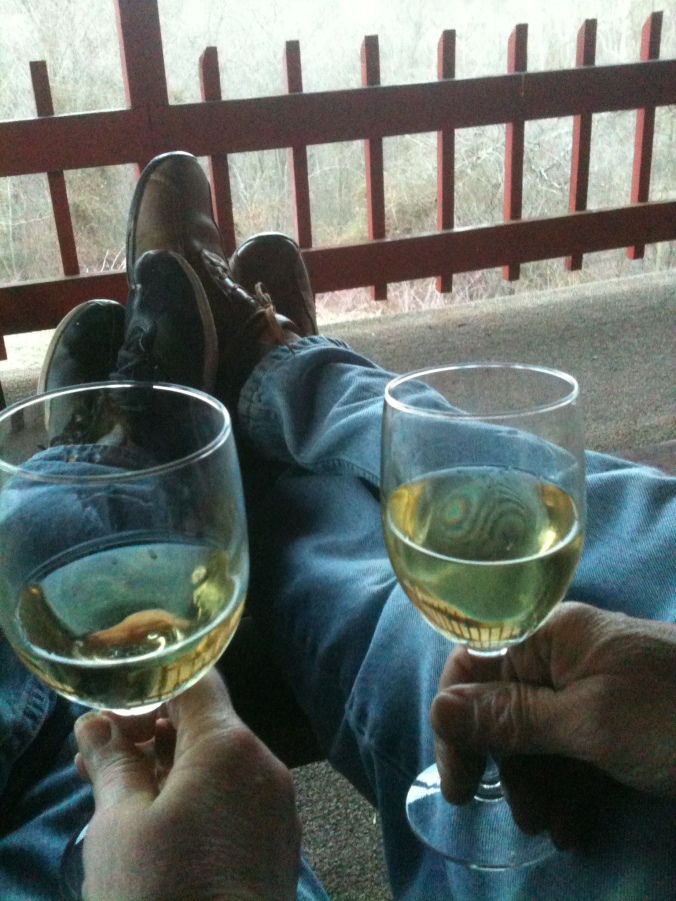 chardonnay on the porch