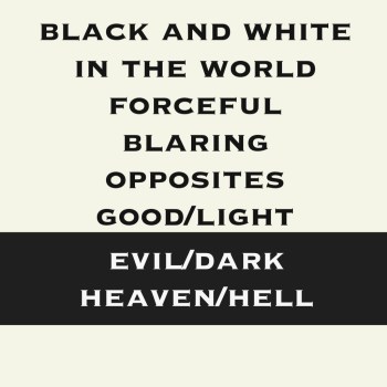 black and white in the world