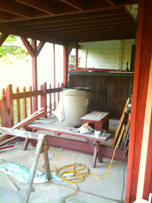 Back porch workshop