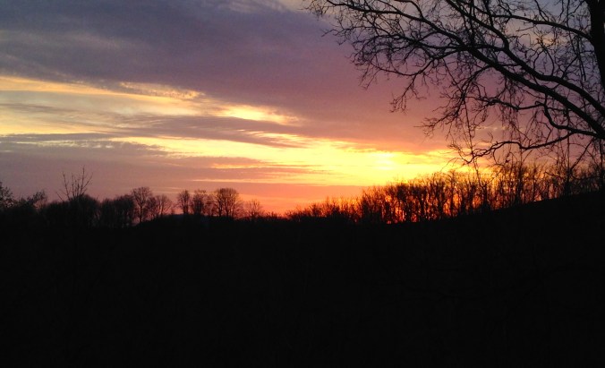 Sunrise from our bedroom windows