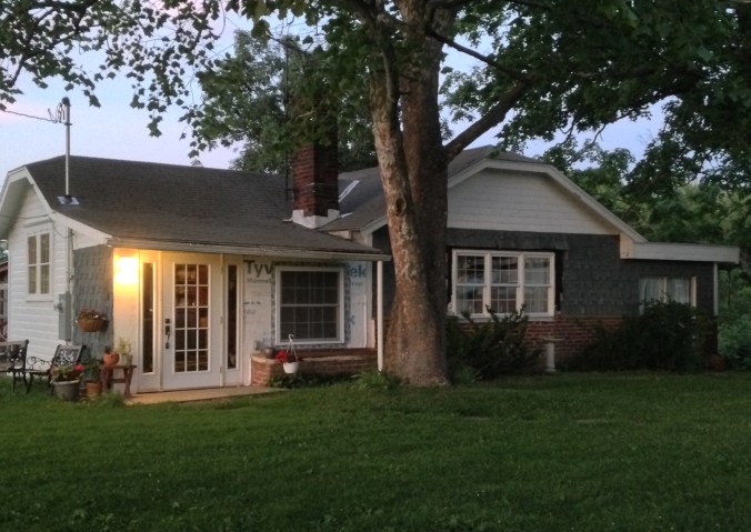 Oh yes, and siding over the Tyvek, and new gutters, and a repointed chimney, and… and… and...